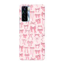 Чехол банты для TECNO Camon 17 Pro – Фон бантики