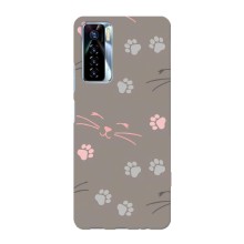 Чохол з малюнком кіт на TECNO Camon 17 Pro (Лапи і вуса)