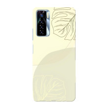 Чехол цветочный дизайн для TECNO Camon 17 Pro – Зелёный фон