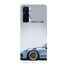 Чохол з авто Порше для TECNO Camon 17 Pro – Блакитний Порше