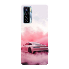 Чохол з авто Порше для TECNO Camon 17 Pro – Рожевий Порше