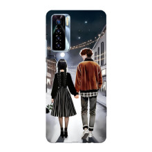 Чехол с дизайном Венздей 2 на TECNO Camon 17 Pro – Уэнсдей и Тайлер