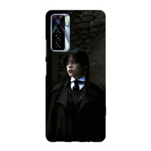 Чехол с дизайном Венздей 2 на TECNO Camon 17 Pro – Уэнсдей в костюме