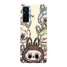 Чехол с Лабубу на TECNO Camon 17 Pro (Коллаж Лабубу)