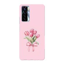 Чохол з розовим принтом для TECNO Camon 17 Pro (Букет квітів)
