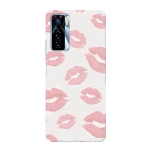 Чохол з розовим принтом для TECNO Camon 17 Pro (Рожеві губи)