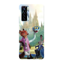 Чехол Зоотрополіс на TECNO Camon 17 Pro – Ник Джуди и змея