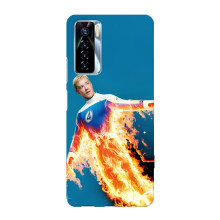 Чехол с принтом Фантастическая четверка для TECNO Camon 17 Pro – Человек-Факел