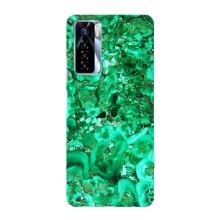 Мраморний чехол на TECNO Camon 17 Pro (VPrint) (Салатовий Мрамор)