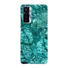 Мраморний чехол на TECNO Camon 17 Pro (VPrint) (Зелений мрамор)