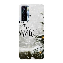 Новорічні, Святкові Чохли для TECNO Camon 17 Pro - 2024 год – Let it snow