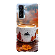 Чехол с уникальным дизайном «Осень с кофе» для TECNO Camon 17 Pro – Кофе на природе