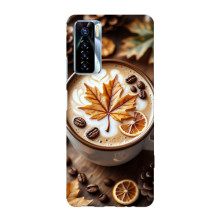Чехол с уникальным дизайном «Осень с кофе» для TECNO Camon 17 Pro – Пряный кофе