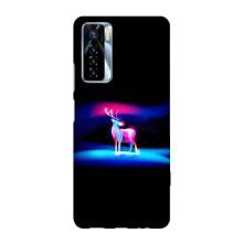 Силиконовый бампер с картинкой животных для TECNO Camon 17 Pro (Яркий олень)