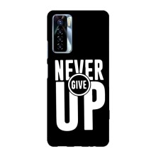 Силіконовый Чохол на TECNO Camon 17 Pro з картинкою НАЙК – Never Give UP