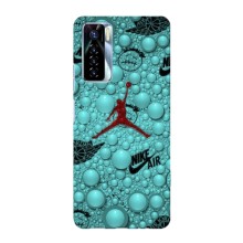 Силиконовый Чехол Nike Air Jordan на Техно Камон 17 про – Джордан Найк