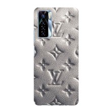 Текстурный Чехол Louis Vuitton для Техно Камон 17 про (Бежевый ЛВ)