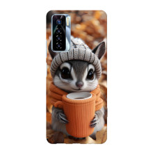 Печатный чехол «Зверята с кофе» для TECNO Camon 17 Pro