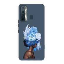 Чехлы (ART) Цветы на TECNO Camon 17 (VPrint) (Цветы на голове)