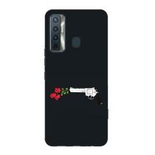 Чехлы (ART) Цветы на TECNO Camon 17 (VPrint) (Неожиданные цветы)