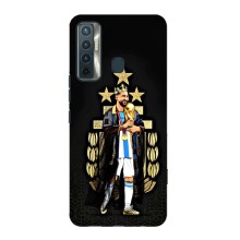 Чехлы для TECNO Camon 17 (Leo чемпион) (AlphaPrint) (Месси Король)