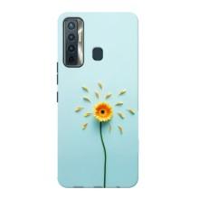 Чехлы с Цветами для TECNO Camon 17 (VPrint) (Желтый цветок)