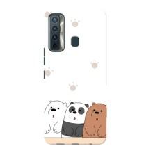 Чехлы с изображением разных животных для TECNO Camon 17 (Удивленные медвеженки)