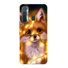 Чехлы с картинкой Лисички для TECNO Camon 17 (VPrint) (Лисичка в гирляндах)