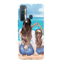 Чехол с печатью для TECNO Camon 17 - (Мама с ребенком) (AlphaPrint) (Мама с доченькой)