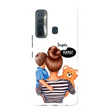 Чехол с печатью для TECNO Camon 17 - (Мама с ребенком) (AlphaPrint) (Мама с сыном)