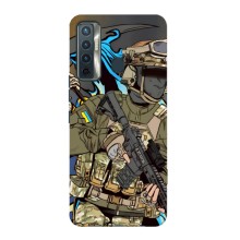 Чехлы с картинкой ЗСУ для TECNO Camon 17 (AlphaPrint) (Воин ВСУ)