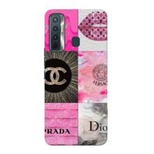 Чехол (Dior, Prada, YSL, Chanel) для TECNO Camon 17 – Модница