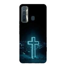 Християнські Чохли для TECNO Camon 17 (AlphaPrint) (Хрест і місто)