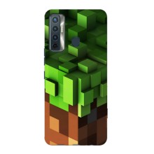 Чехол Майнкрафт на TECNO Camon 17 (AlphaPrint) Minecraft (текстура Майнкрафт)