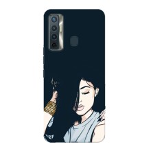 Чехол с печатью для TECNO Camon 17 - (Мода) (AlphaPrint) (Красивая девочка)