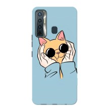 Чехол на Техно Камон 17 с Котами (VPrint) (Котик в очках)