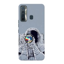 Чехол NASA для TECNO Camon 17 (AlphaPrint) (Космонавт фото)