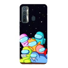 Чехол Амонг Ас для TECNO Camon 17 (AlphaPrint) (Скины в космосе)