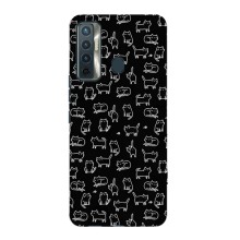Чехол с принтом для TECNO Camon 17 (AlphaPrint) Модные коты (Меленькие котики)