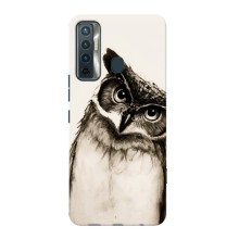 Чехол с птицами на TECNO Camon 17 (VPrint) (Сова)