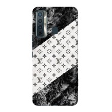 Чехол Стиль Louis Vuitton на TECNO Camon 17 (LV на белом)