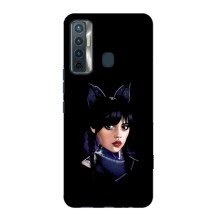 Чехлы Венсдей на TECNO Camon 17 Уэнсдей (AlphaPrint) (серьезная Уэнздей)