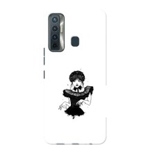 Чехлы Венсдей на TECNO Camon 17 Уэнсдей (AlphaPrint) (танец Уэнздей)