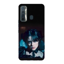 Чехлы Венсдей на TECNO Camon 17 Уэнсдей (AlphaPrint) (взгляд Уэнздей)