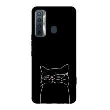 Чехол с рисунком кот на TECNO Camon 17 (Равнодушный кот)