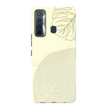 Чехол цветочный дизайн для TECNO Camon 17 – Зелёный фон