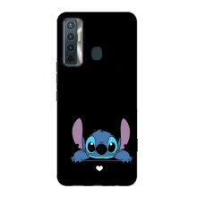 Чехол с принтом Стич на TECNO Camon 17 – Стич на черном