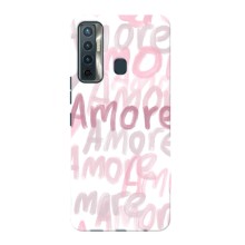 Чехол с розовым рисунком для TECNO Camon 17 (Любовь)
