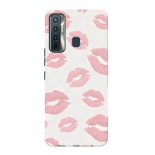 Чехол с розовым рисунком для TECNO Camon 17 (Розовые губы)