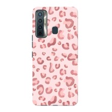 Чехол с розовым рисунком для TECNO Camon 17 (Розовый леопард)